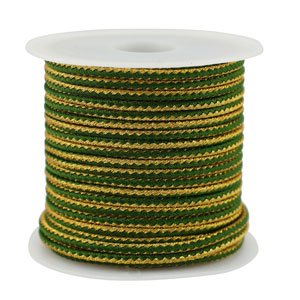Trendy cord braided 2.3mm Moss Green-Gold