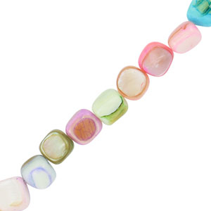 Shell beads square Multicolor