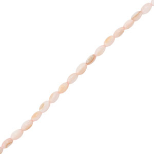 Shell beads oval Pink-Sand Brown