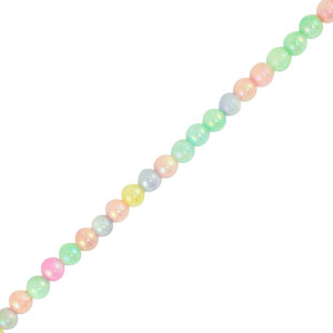 Shell beads round Pastel Multicolor