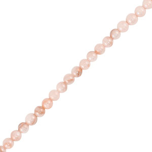 Shell beads round Pink