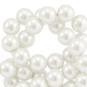 Glass pearls 4mm White