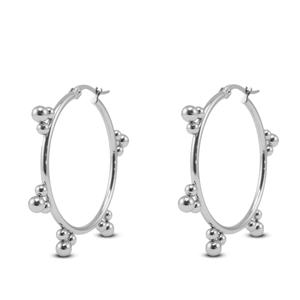 Stainless steel earrings creole Silver