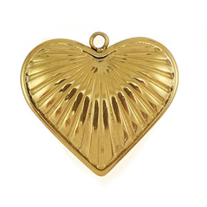 Stainless steel charms heart Gold