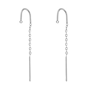Stainless steel earrings with loop Silver