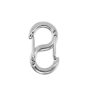Stainless Steel findings clasp S-shaped Silver
