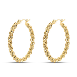 Stainless steel earrings creole Gold