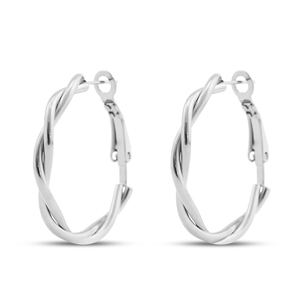Stainless steel earrings creole Silver