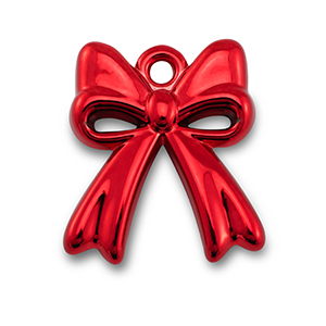 Acrylic charms bow Red