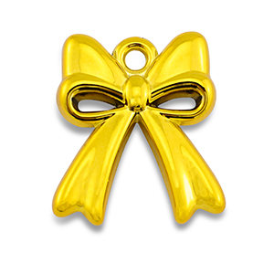 Acrylic charms bow Golden Yellow