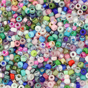 Miyuki seed beads 11/0 Blue-Pink-White mix