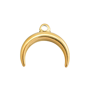Stainless steel charms moon Gold