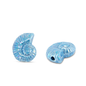 DQ greek ceramic beads shell Blue