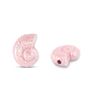 DQ greek ceramic beads shell Baby Pink
