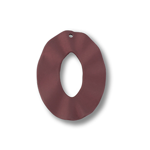 Acrylic charms oval Dark Red-Brown