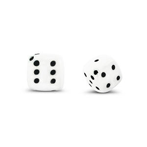 Acrylic beads dice White