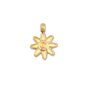 Stainless steel charms flower Gold