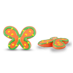 Acrylic beads butterfly Orange-Green-Yellow