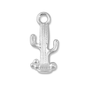 Metal charms cactus Silver