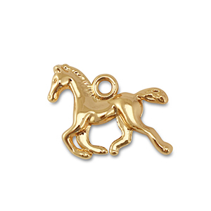 Metal charms running horse Gold