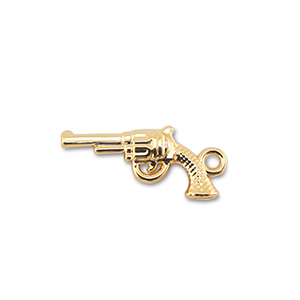 Metal charms revolver Gold