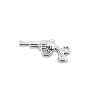 Metal charms revolver Silver