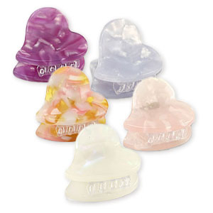 Hair Accessories hair claw mix heart Purple-Pink