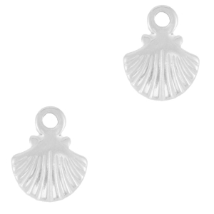 Stainless steel charms shell Silver
