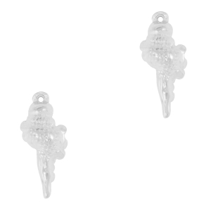 Stainless steel charms shell Silver