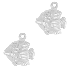 Stainless steel charms fish Silver
