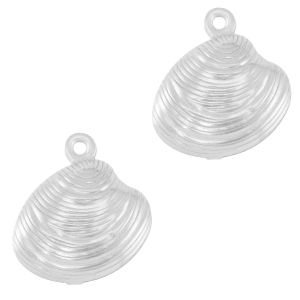 Stainless steel charms shell Silver