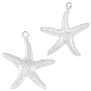 Stainless steel charms starfish Silver