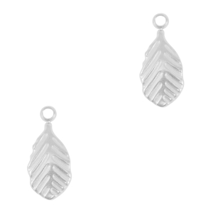 Stainless steel charms leaf Silver