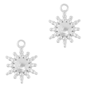 Stainless steel charms sun Silver