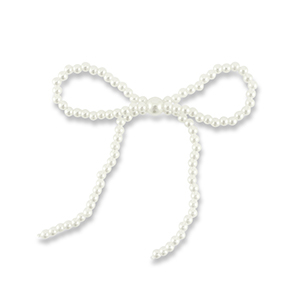Statement charms pearl bow Pearl White