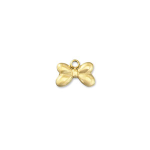 Stainless steel charms bow Gold