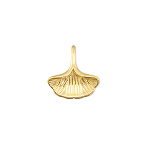 Stainless steel charms ginkgo leaf Gold