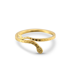 Stainless steel rings snake Gold