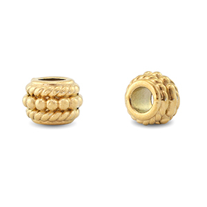 Stainless steel beads rondelle Gold