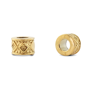 Stainless steel beads rondelle rhombus Gold