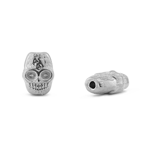 Stainless steel beads skull Silver
