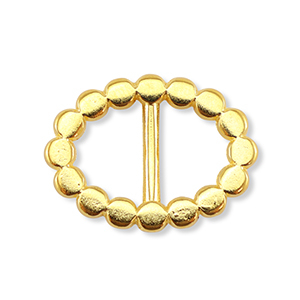 DQ European metal sliders oval Gold (Nickelfree)