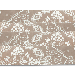 Bandana set of 4 Taupe Brown-White