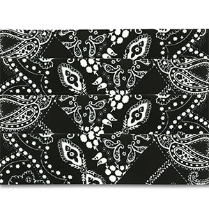 Bandana set of 4 Black-White