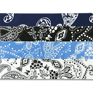 Bandana mix of 4 Dark Blue-Black-Light Blue-White