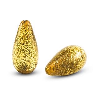 Polaris Elements drop shaped beads Paipolas shiny Gold