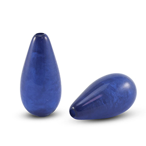 Polaris Elements drop shaped beads Polmo Royal Blue
