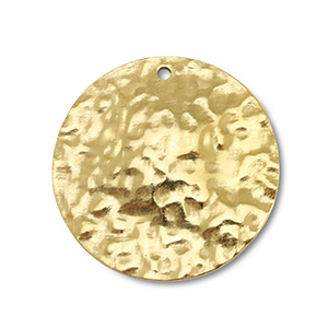 Stainless steel charms round Gold