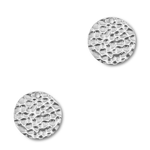Stainless steel charms round Silver