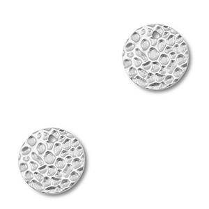 Stainless steel charms round Silver